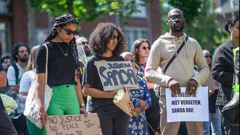 Manifestants Black Live Matters aux Pays-Bas en juin 2023